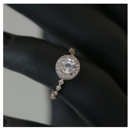 Popular style Rose Popular style Artificial zircon ring Image 3