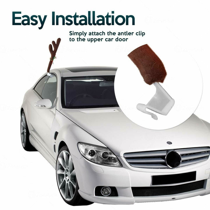 Zone Tech Car Vehicle Reindeer Costume Antler Christmas Holiday Jingle Bells Set Image 4