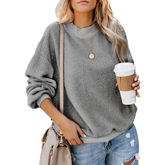 Cozy Soft Round Neck Pullover Image 3