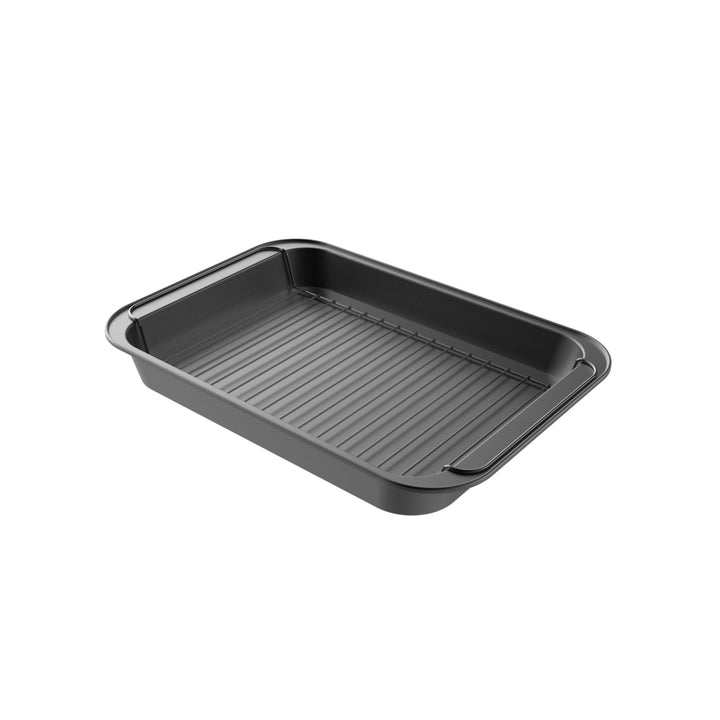 Roasting Pan with Rack-Nonstick Oven Roaster with Removable Grid to Drain Fat and Grease-Healthier Cooking Image 1