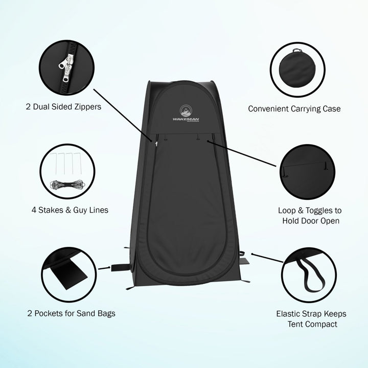 Portable Pop Up Pod- Instant Privacy Shower and Changing Tent- Collapsible Outdoor Shelter for Camping Beach and Rain Image 3