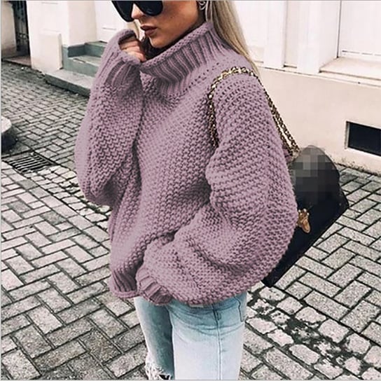 Oversize Bold Knit High Neck Sweater Image 1