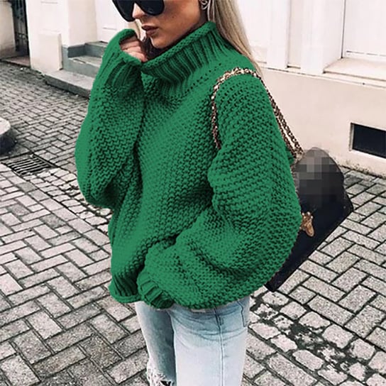 Oversize Bold Knit High Neck Sweater Image 1