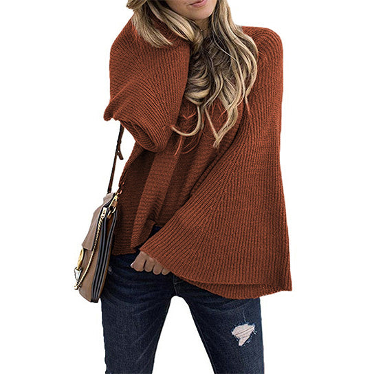 Flare Sleeve Batwing Style Sweater Image 4