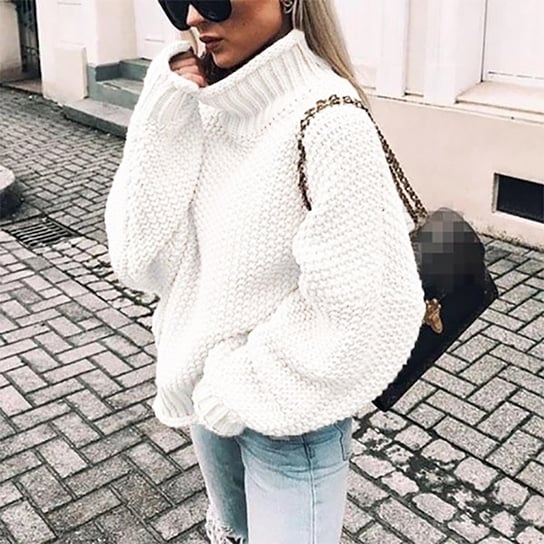 Oversize Bold Knit High Neck Sweater Image 1