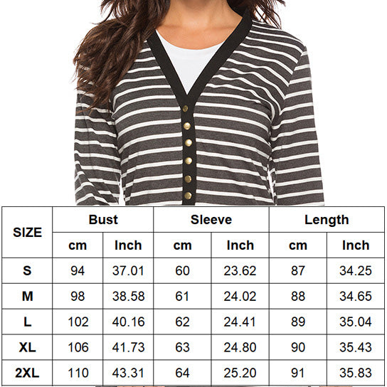 Striped Long Cardigan in 6 Colors Image 7