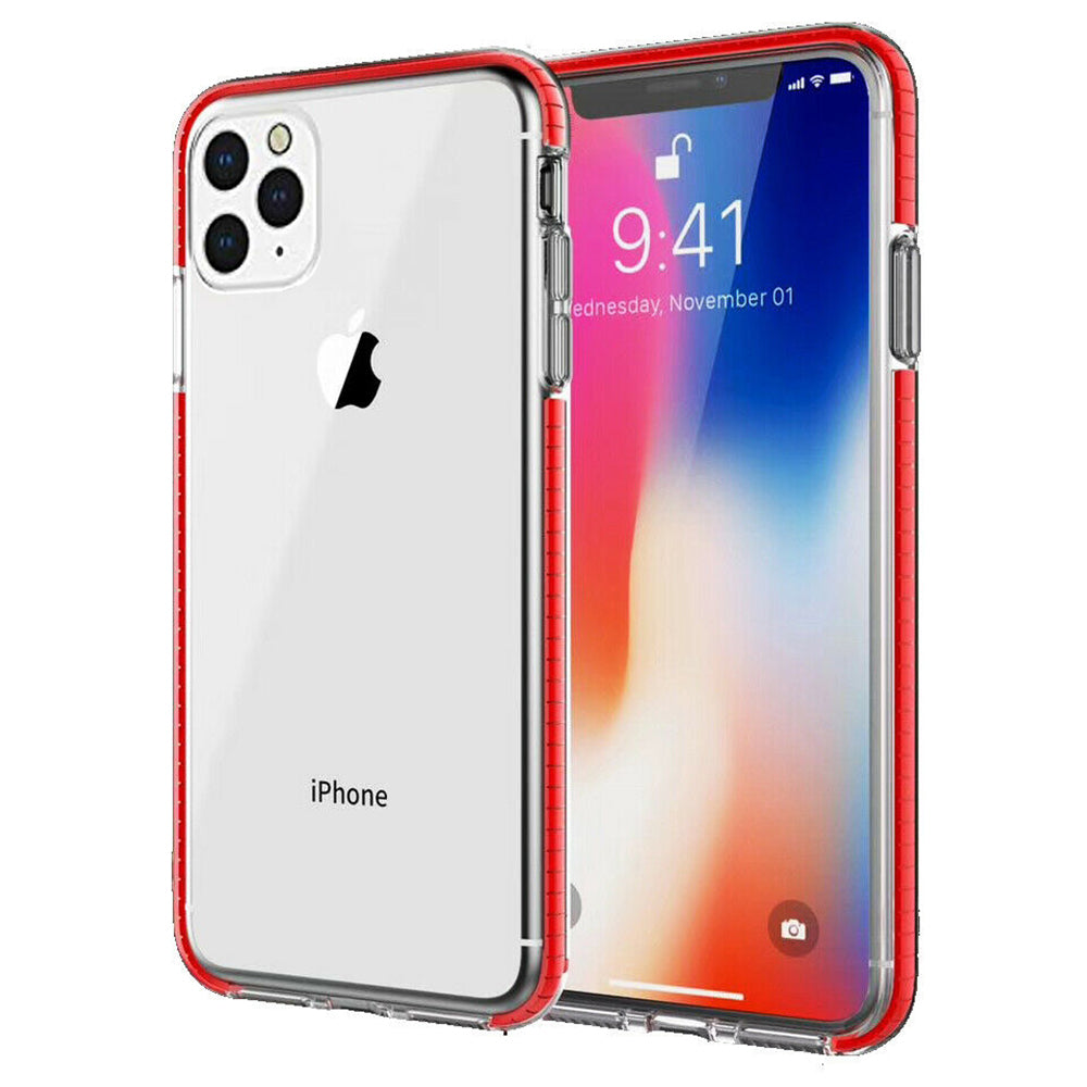 For Apple iPhone 11 Pro Max Full Body Clear TPU Bumper Shockproof Protective Hybrid Case Cover - Black Image 4