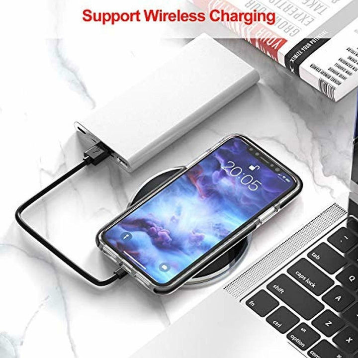 For Apple iPhone 11 Pro Max Full Body Clear TPU Bumper Shockproof Protective Hybrid Case Cover - Black Image 9