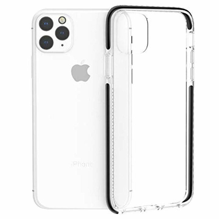 For Apple iPhone 11 Full Body Clear TPU Bumper Shockproof Protective Hybrid Case Cover - Black Image 7