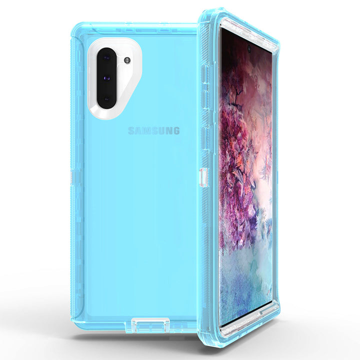 Samsung Galaxy Note 10 Plus Defender Armor Case Hybrid Cover Blue Belt Clip Image 1