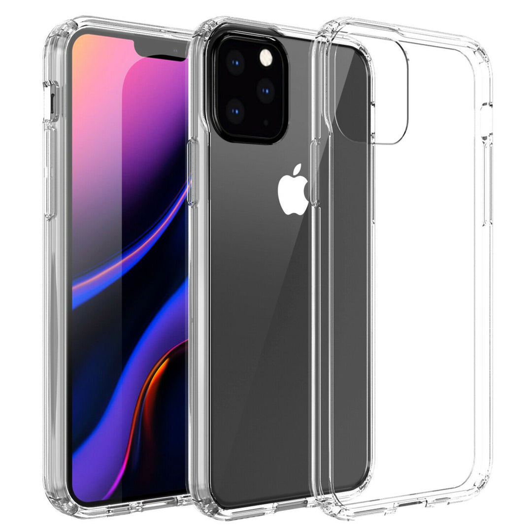 For Apple iPhone 11 Pro Max Full Body Hybrid TPU Transparent Case Cover - Clear Image 1