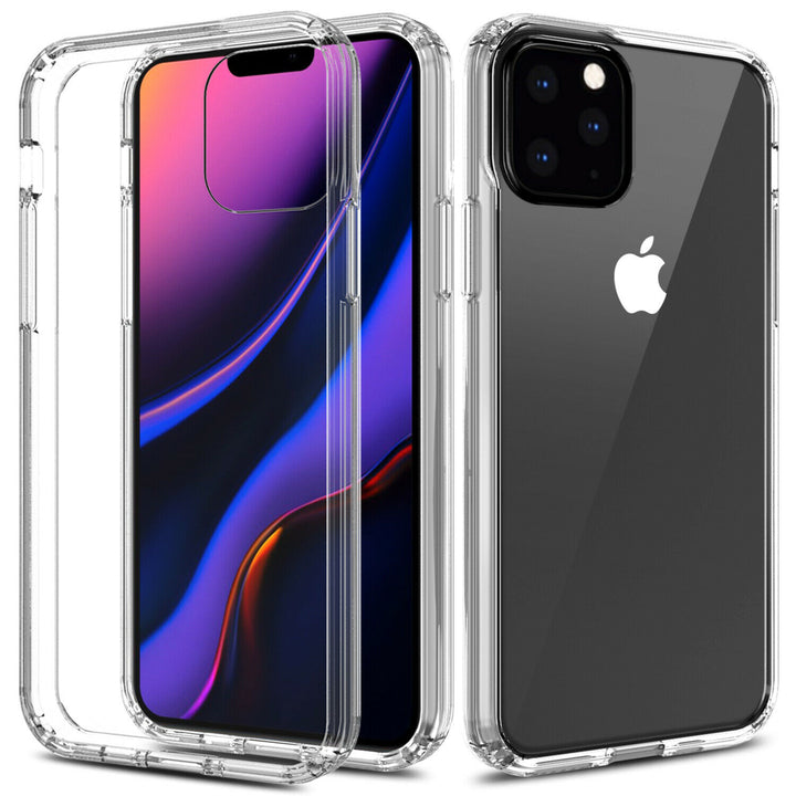 For Apple iPhone 11 Full Body Hybrid TPU Transparent Case Cover - Clear Image 4