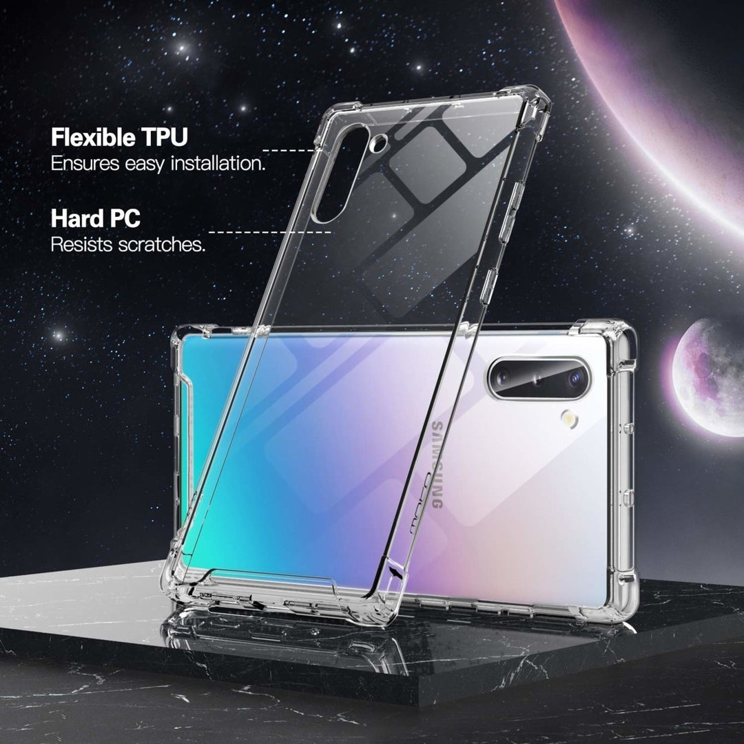 Samsung Galaxy Note 10 Hybrid TPU Clear Case Transparent Bumper Protector Image 6