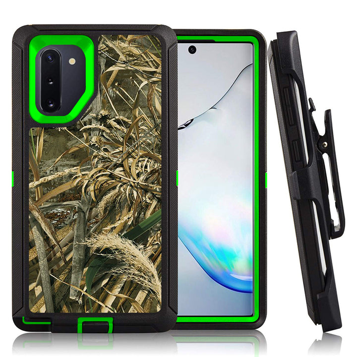 For Samsung Galaxy Note 10 Heavy Duty Defender Armor Hybrid Case Cover With Clip - Black Black Image 7