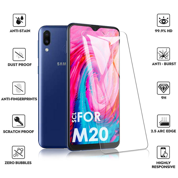 For Samsung Galaxy M20 / SM-M205 Tempered Glass Screen Protector Image 1