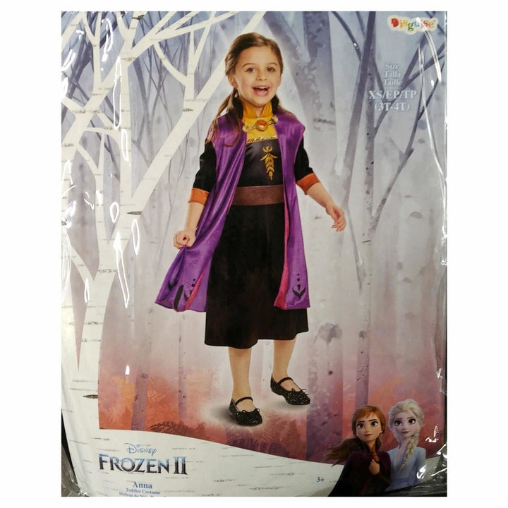 Disney Frozen 2 Anna Classic size XS 3T/4T Girls Licensed Costume Disguise Image 3