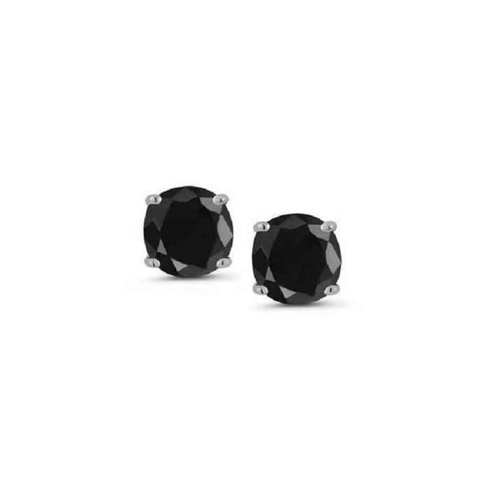 2.00 CTTW Round Crystal Stud Earrings-ALL COLORS AVAILABLE White Yellow Gold Filled High Polish Finsh High Finish Image 3