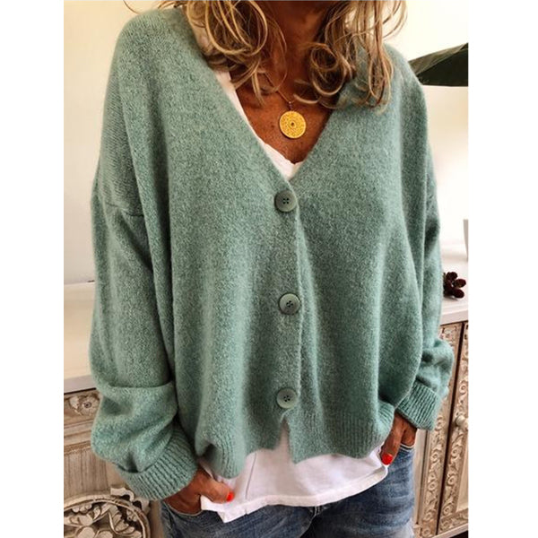 Winter Knitted Wool Blend Casual Long Sleeve Sweater Image 4
