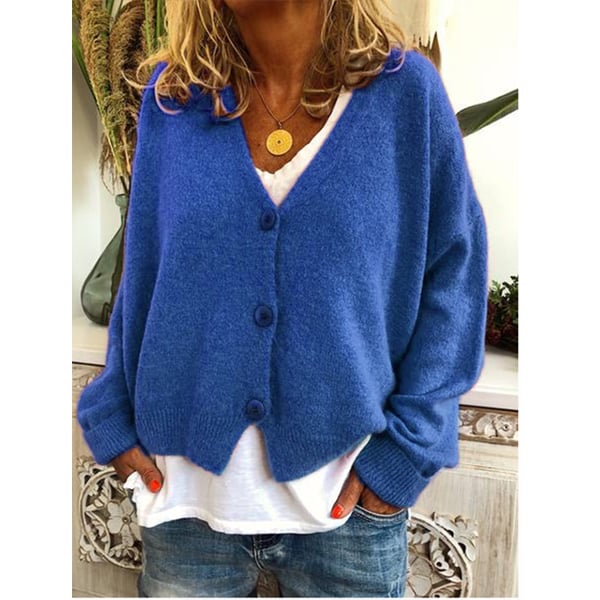 Winter Knitted Wool Blend Casual Long Sleeve Sweater Image 1
