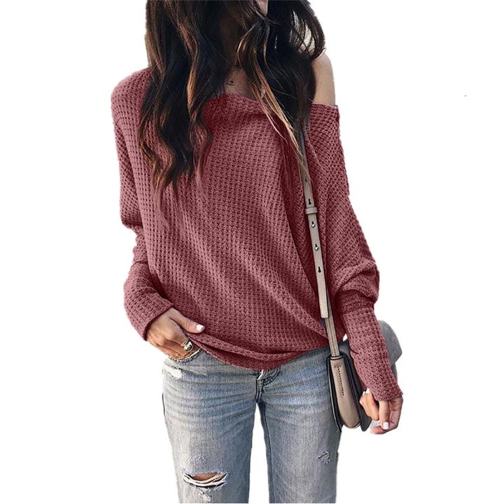 Waffle Knit Batwing Sleeve Top Image 6