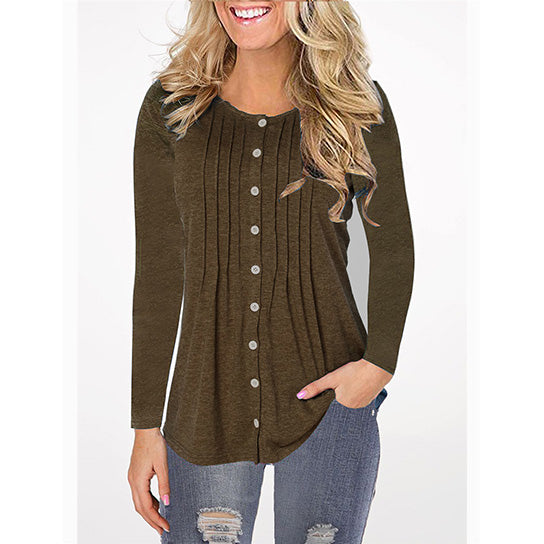 Unique Pleated Top Tunic Shirt Image 2