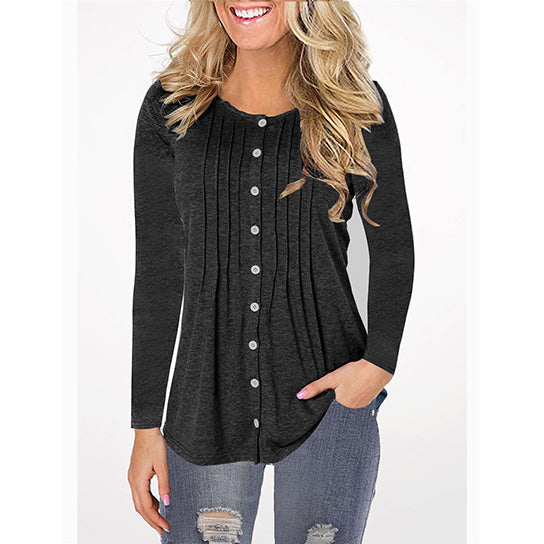 Unique Pleated Top Tunic Shirt Image 3