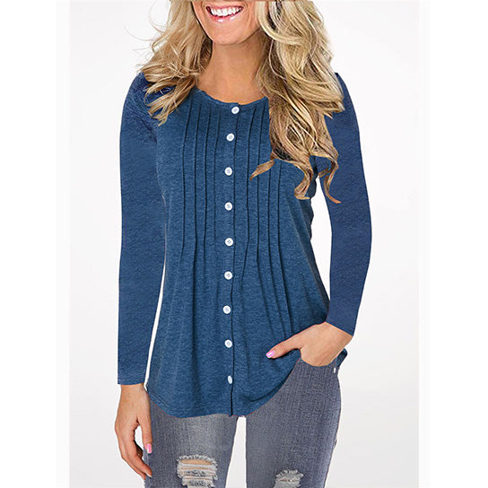 Unique Pleated Top Tunic Shirt Image 6