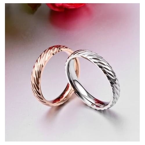 Titanium Steel Rose Popular style Ring Couple Ring Female Ring Tail Ring Image 3