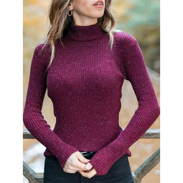 Wool Blend Elegant Turtle Neck Sweaters Image 2