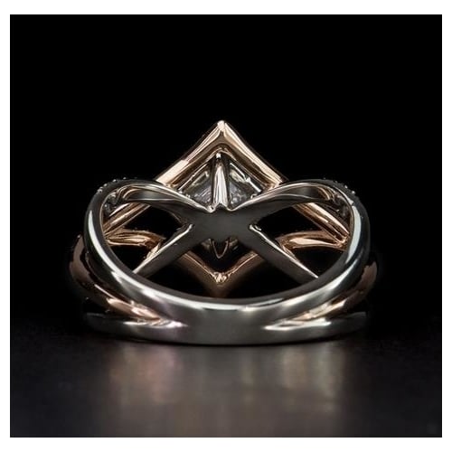 Sparkle four prong Artificial zircon ring Image 3