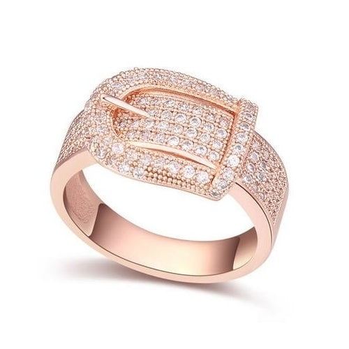 Exaggerated Creative Belt with Rings AAA Grade Artificial zircon True Popular style Ring Image 1