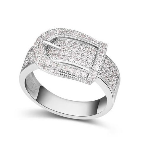 Exaggerated Creative Belt with Rings AAA Grade Artificial zircon True Popular style Ring Image 2