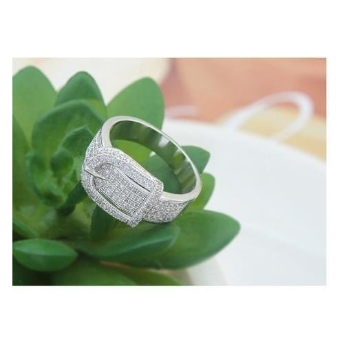 Exaggerated Creative Belt with Rings AAA Grade Artificial zircon True Popular style Ring Image 3