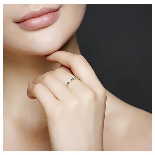 Light Luxury Girl Ring Popular style en Emerald Ruby Ring Image 2