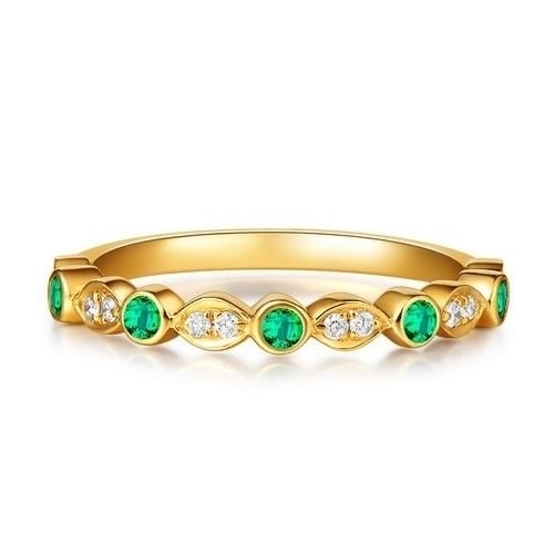 Light Luxury Girl Ring Popular style en Emerald Ruby Ring Image 3