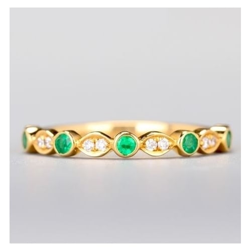 Light Luxury Girl Ring Popular style en Emerald Ruby Ring Image 4