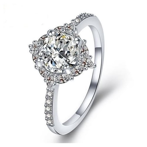 Popular engagement rings with elaborate Artificial zircon finger rings Image 1