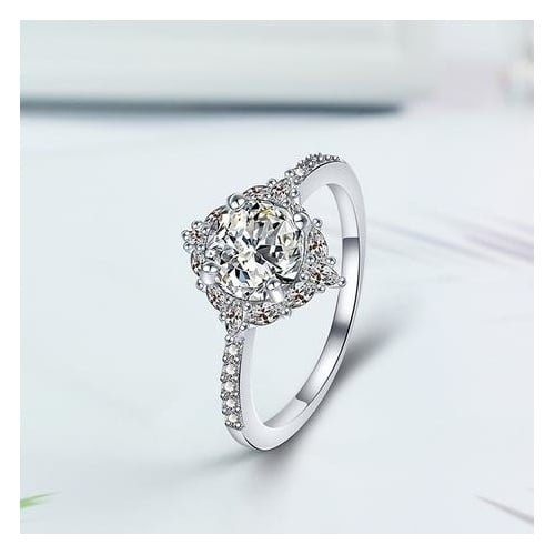 Popular engagement rings with elaborate Artificial zircon finger rings Image 4