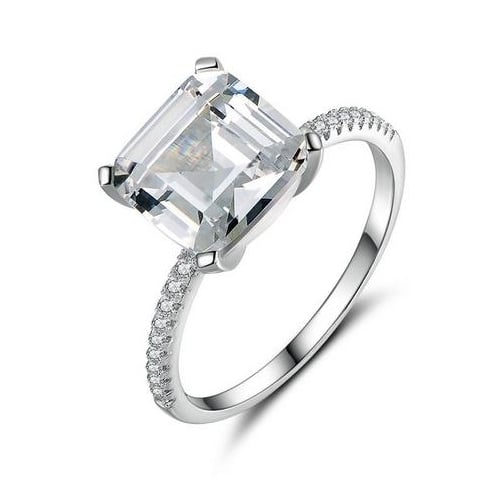 S Fashion style Square Artificial zircon Ring Image 1