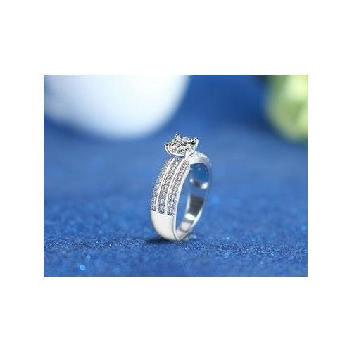 Artificial zircon Ring Female Trend Couple Natural Artificial zircon Ring Image 2