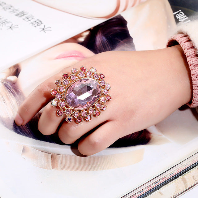 Retro super luxury open adjustable ring Image 1