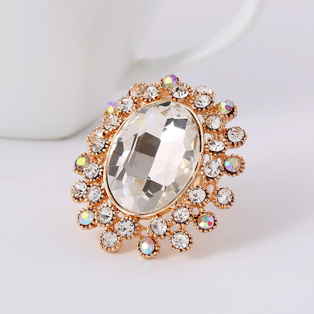 Retro super luxury open adjustable ring Image 4