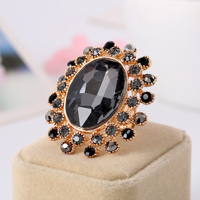 Retro super luxury open adjustable ring Image 6