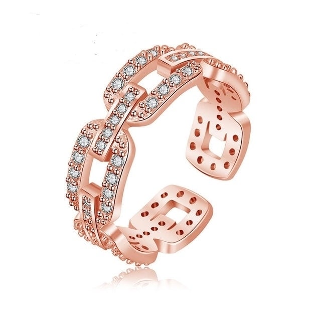 Fashionable and popular womens ring with opening Image 1