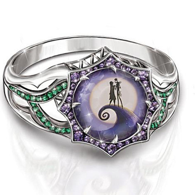 Purple double ring fashion Christmas soul night ring Image 2