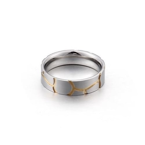 type of pure titanium ring for lovers type of stripe ring Image 2