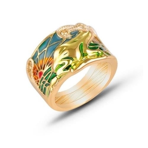 Creative Popular style en frog ring toad ring Image 1