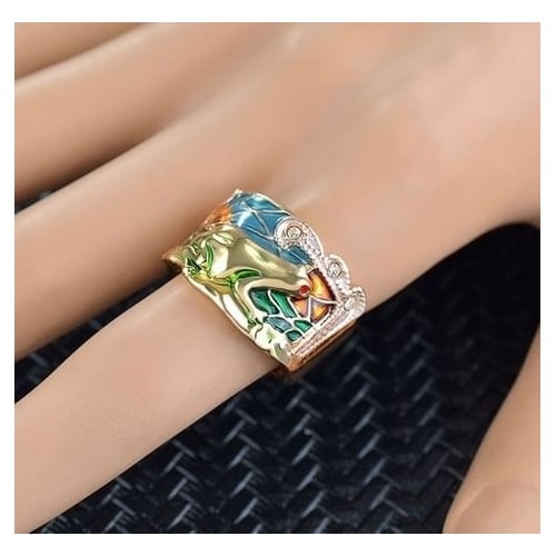 Creative Popular style en frog ring toad ring Image 4