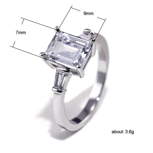 Fashionable womens engagement ring with s and Artificial zircon Image 3