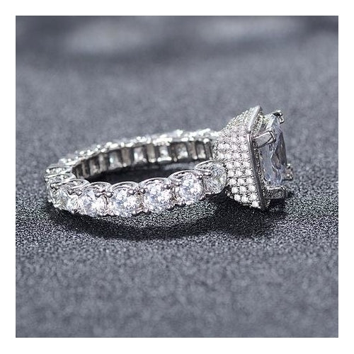 Popular with square Artificial zircon ring Image 3